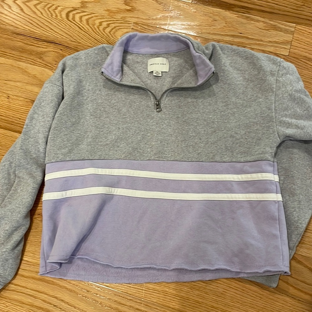 american eagle crop quarter zip